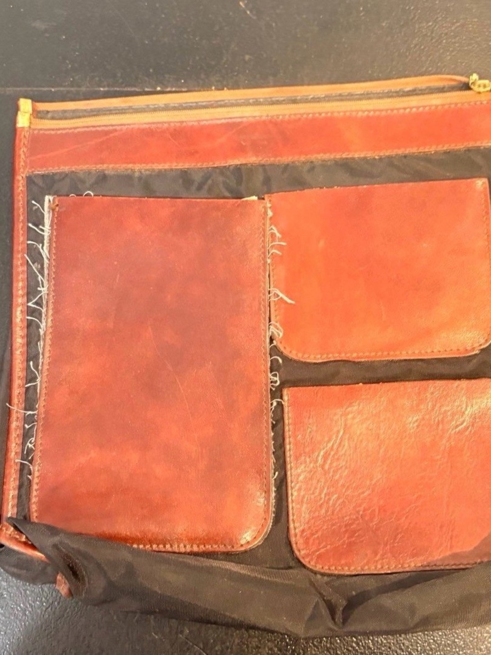 Vintage 90s Brahmin Brown Leather Handbag/Satchel - Picture 6 of 11